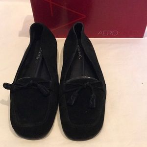 Aerosoles Black Sued Jamboree Loafers